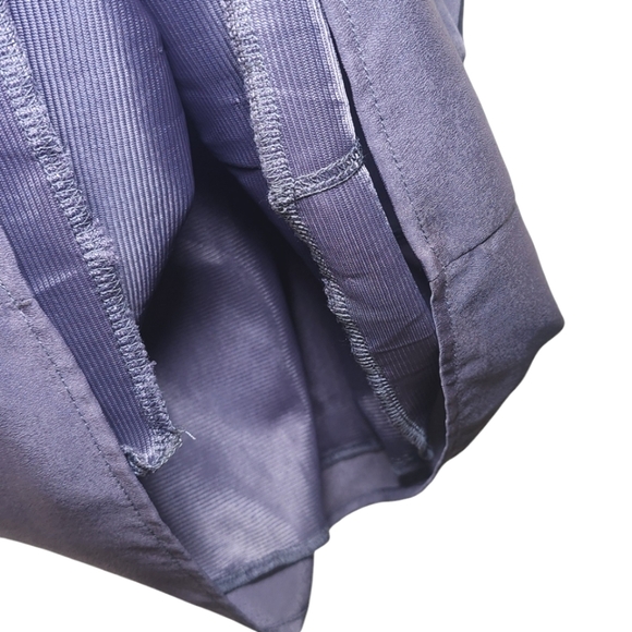 LUSH RUFFLE RACERBACK DRESS W/ POCKETS. GRAY/SMALL - Picture 5 of 7